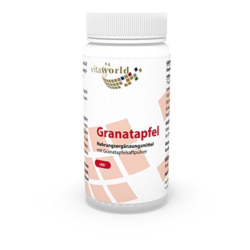 Vita World Pomegranate 500mg 60 Capsules Made in Germany