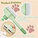 Pet Grooming Brush with Self-Cleaning Button, Mint Green