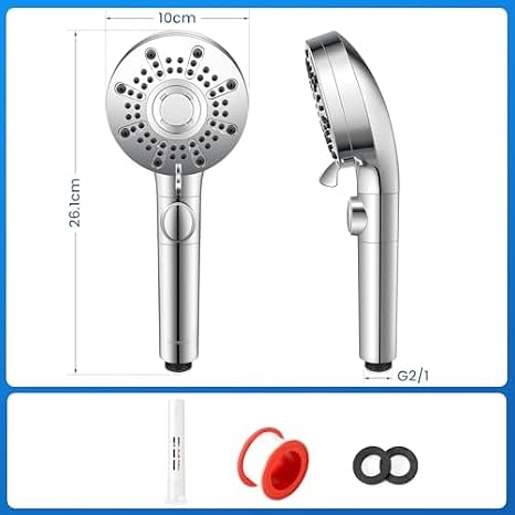 Shower Head with Filter High Pressure Shower Head with 5+1 Jet Types