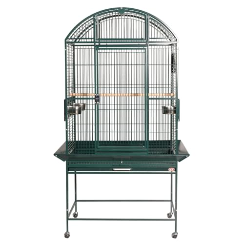 A&E Cage 9003223 HQ Green 32 x 23 x 63 in. Dome Top Cage with 0.75 in. Bar Spacing Green - 2 Box per Set