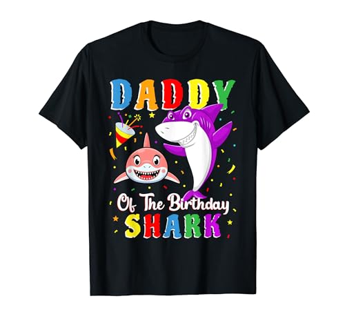 Dad Of The Shark Birthday Family Matching Birthday Daughter Maglietta