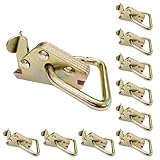 Mega Cargo Control (10 Pack E-Track HD D Ring Tie-Down Anchor | E-Track Tie-Down System for Cargo Loads & ETrack Rails | for Enclosed Trailers, Flatbeds, Truck, Van, Pickup