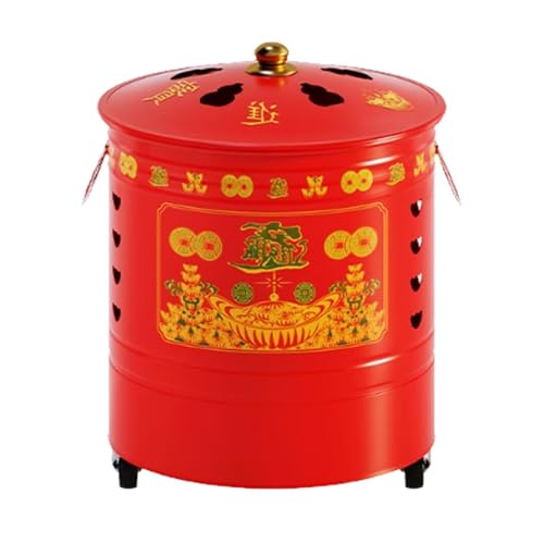 Incinerador de metal para residuos de jardín, barril portátil para quemar al aire libre con ruedas para un fácil movimiento, ideal para hojas y eliminación de documentos personales