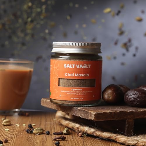 Image of Salt Vault Premium Chai Masala Powder (50g) | 100% Chemical-free, Handpicked, Farm-Sourced Spices | No Preservatives, No Adulteration | Perfect Indian Masala Tea Spice Blend | Antioxidant-Rich Immunity Booster