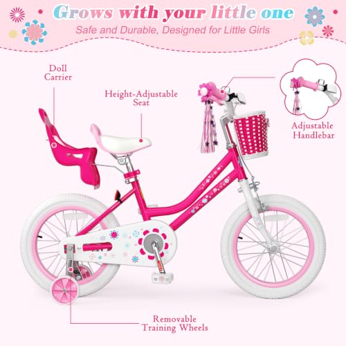 Image of Glaf Toddler Girls Bike for Age 2-12 Years Old