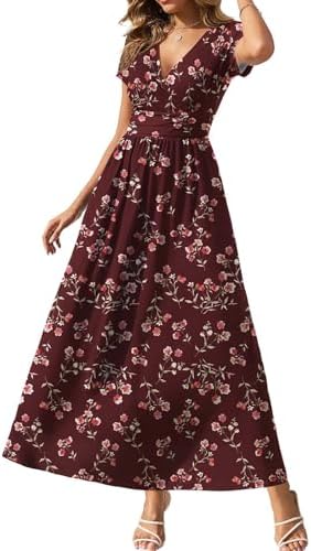 The Gracyoga Casual V-Neck Floral Maxi Sundress