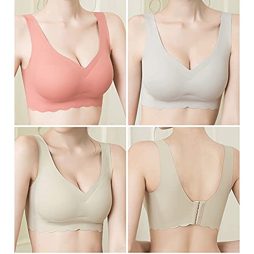 Soutien-gorge de sport sans fil grande taille vert clair confortable 100B