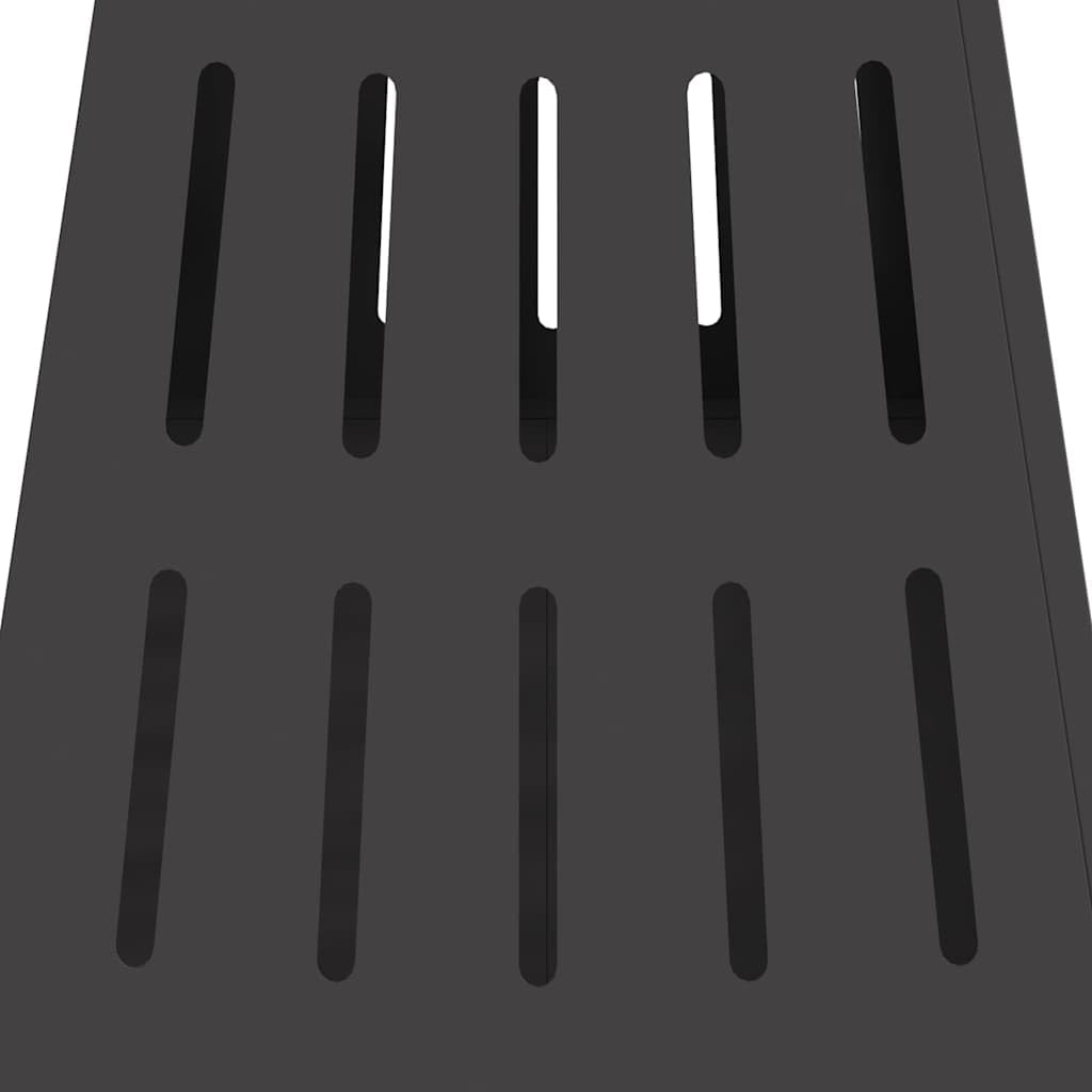 Brasero de acero negro 50 x 50 x 70 cm 8,8 kg con chimenea para jardín, terraza, balcón, hoguera, calor y llama