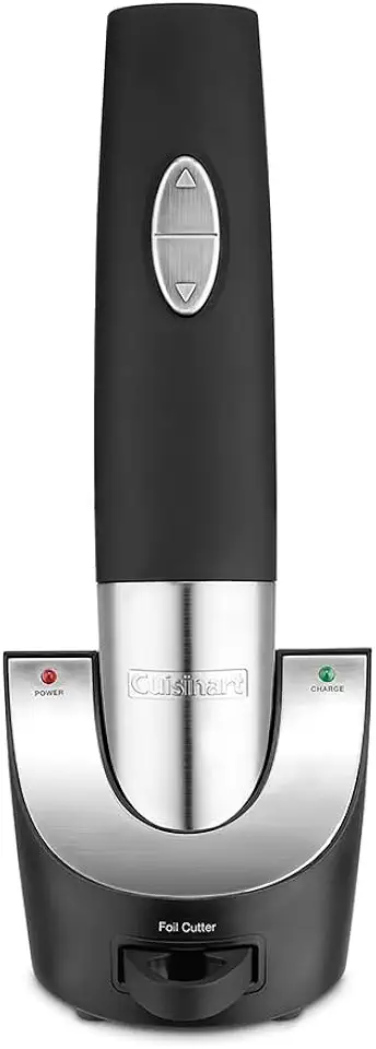 Abridor de Vinhos Elétrico Cuisinart Recarregável Bivolt com Cortador de Lacres
