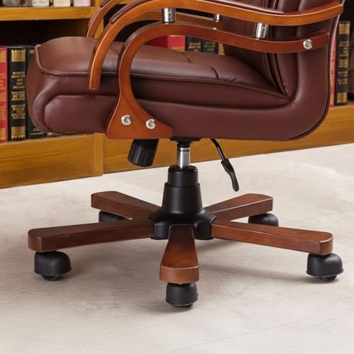 Image of Lakdi The Furniture Director & Executive Chair for Office Made in Plyboard with Leatherette and Soft Seating, Fixed Armrest & Revolving for Ultimate Comfort and Productivity - 111011326 Brown