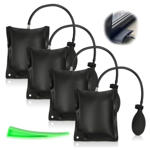 Cuña de Aire de Bomba, 4 Piezas Cojines de Montaje, Air Wedge Pump Capacidad de Carga 200 kg, Cuña De Aire Hinchable para la Instalación de Puertas y Ventanas y Reparación de Automóviles