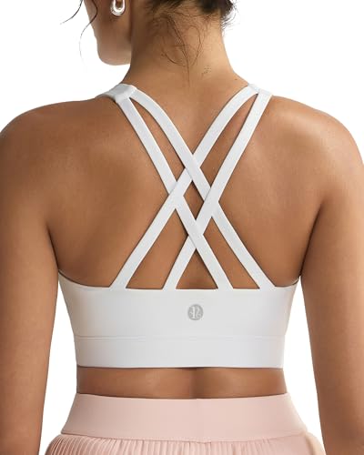 Image of RUNNING GIRL Sports Bra for Women,Molded Cup Strappy Running High Impact Sports Bra with Sewn in Pads