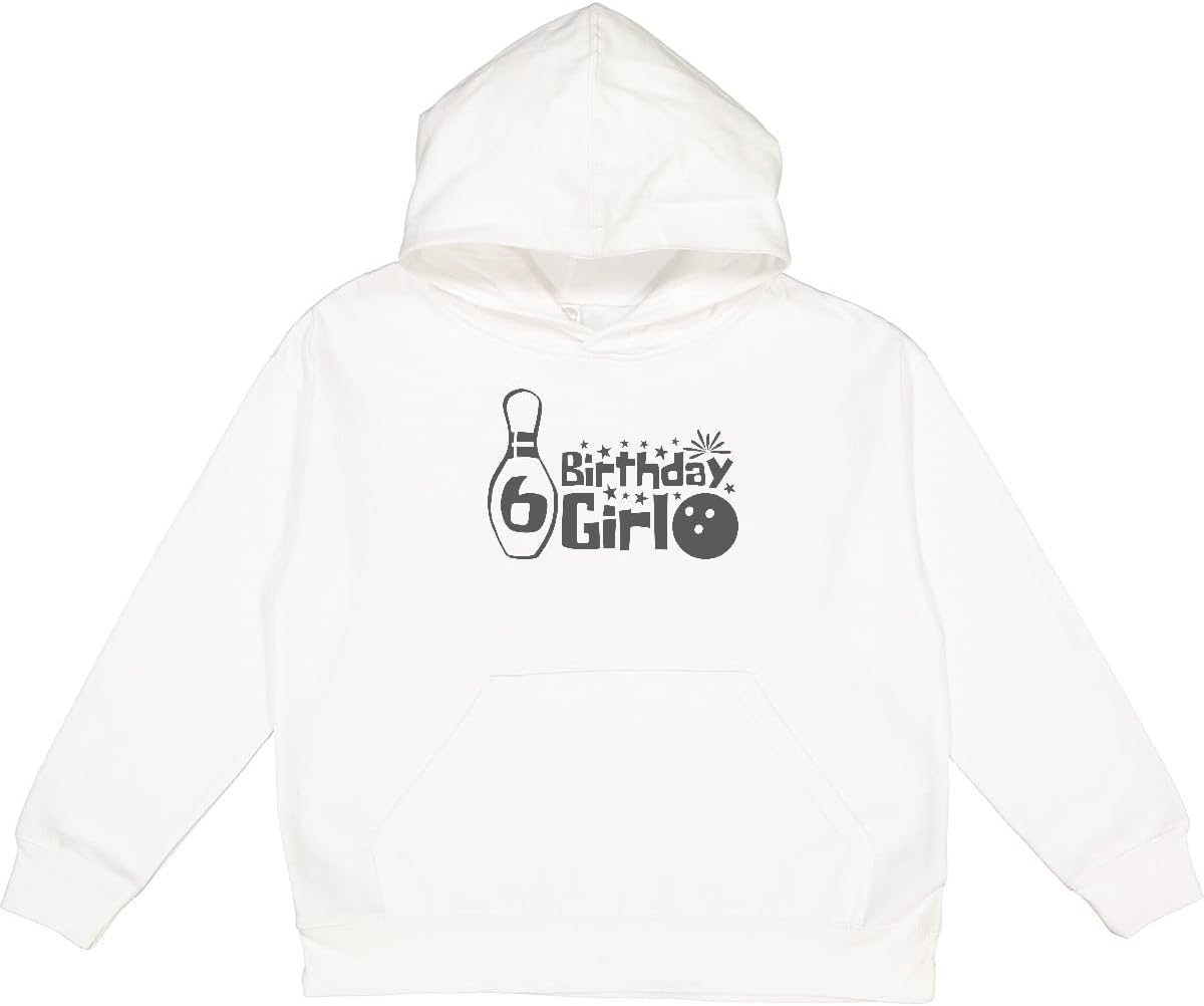 inktastic 6th Birthday Girl Bowling Theme Youth Hoodie Sweatshirt