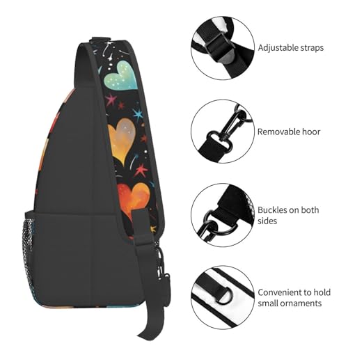 Bolso bandolera con patrón colorido para viaje y senderismo miniatura 5