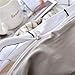 VClife Cotton Duvet Cover Checkered Pattern Bedding Sets with Zipper Closure, Simple Style Geometric White Grey Duvet Covers, Fade Resistant, Breathable, Ultra Soft