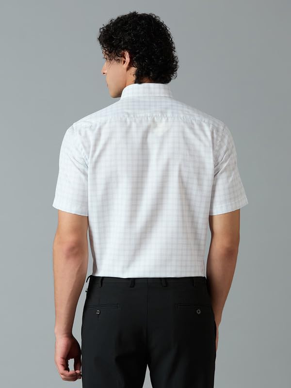 Image of Mark & Albert Men's Half Sleeves Cotton Formal Shirt