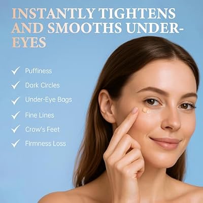 Instant Eye Tightener, Perfection Firming Lift Cream Temporary Eye Tightener for Under Eye Bags, Puffiness, Fine Lines & Wrinkles, Firms and Smooths for All Skin Types, 0.67 oz (Silver, 2 Pack)