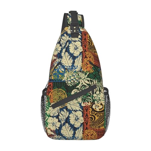Hawaii Crossbody Bag Beach Shoulder Bag Backpack Hawaiian Sling Bag Chest Casual Daypack Bag for Hawaii
