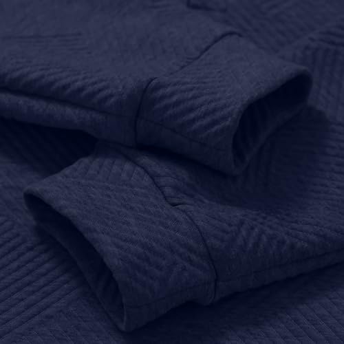 Ymosrh Men's Hoodie Casual Long Sleeve Quarter Button Athletic Workout Pullover Sweatshirts with Pocket, S-2XL3