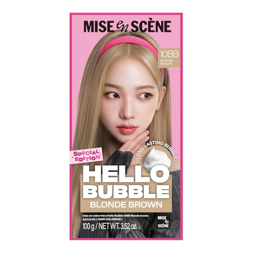 Hello Bubble Hair Color Dye Set, Product of Korea - Pack of 1 (Blonde Brown (10BB))