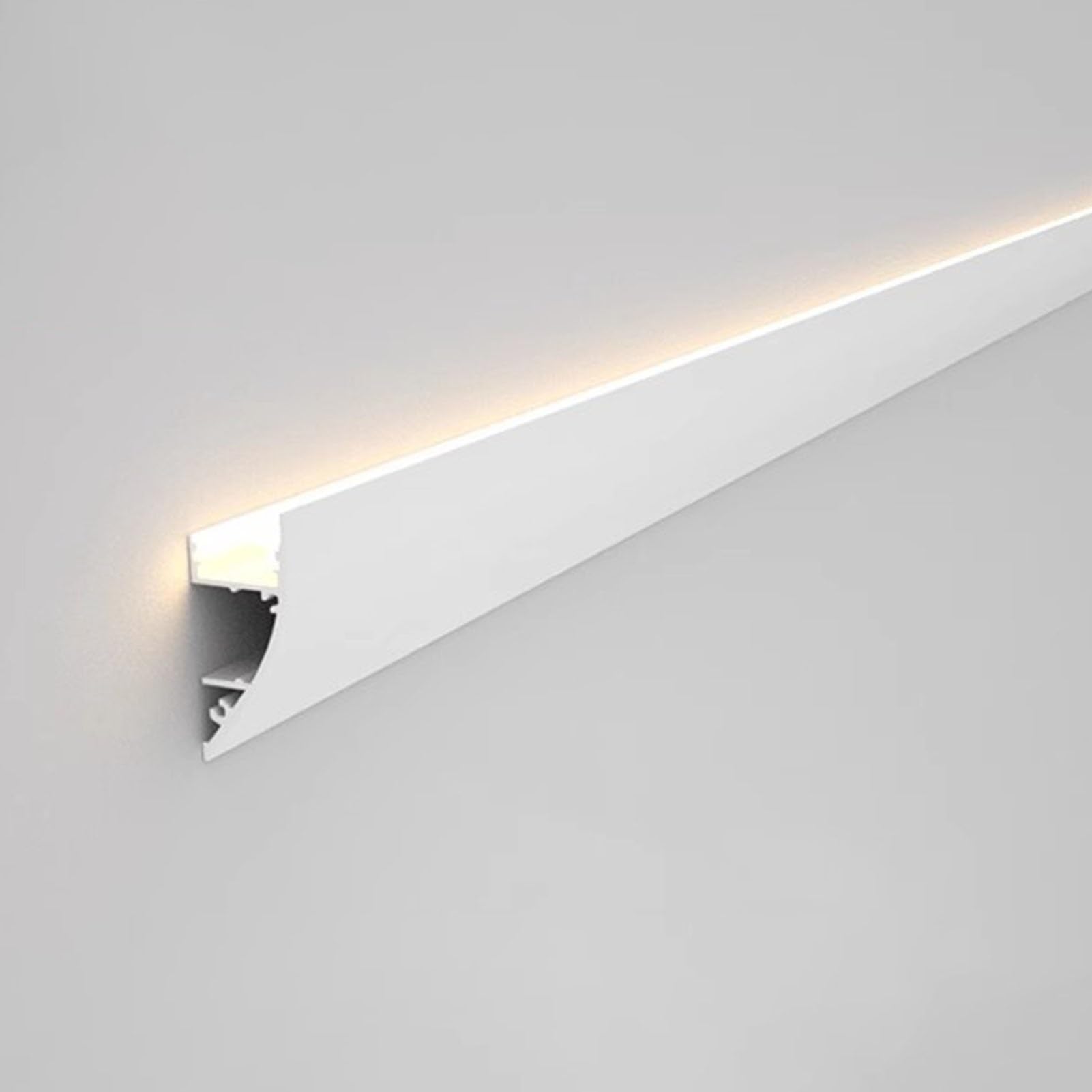 Moulure decorative de plafond pour ruban LED aluminium dans salon moderne