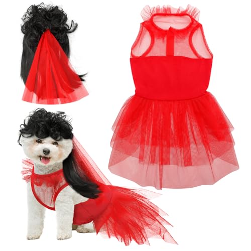Disfraz de perro boda roja Halloween talla M