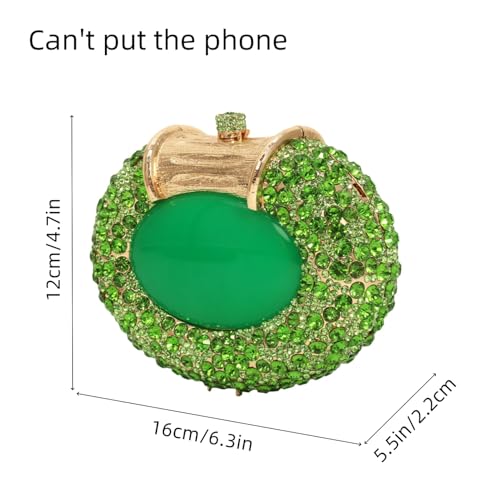 Image of UMREN Women Crystal Oval Shell Evening Purse Bags Luxury Rhinestone Clutch Unique Gems Handbag Bridal Wedding Shoulder Bag