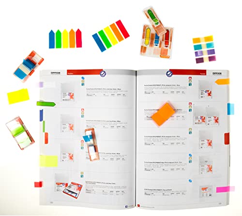 Office Products 14223431-13 Index Haftstreifen Standard Tabs Sticker Lesezeichen/Rosa/Mini-Haftmarker aus 60 μm PP-Folie/ 25x43 mm/ 1x50 Blatt/Textstreifen Beschreibbare