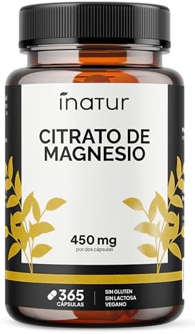Magnesium Citrate 365 Vegan Capsules | 450 mg of Pure Magnesium p...