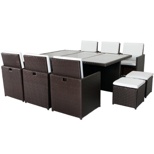 Preisvergleich Produktbild ArtLife Polyrattan Essgruppe Waikiki Beach XXL - 31 teilig (braun)