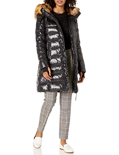 S13 Women's Uptown Long Down Puffer Coat, Jet, Large
