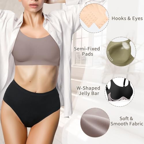 Image of Wireless Bras for Women No Underwire Seamless Full Coverage Comfortable Everyday Bra with Medium Support
