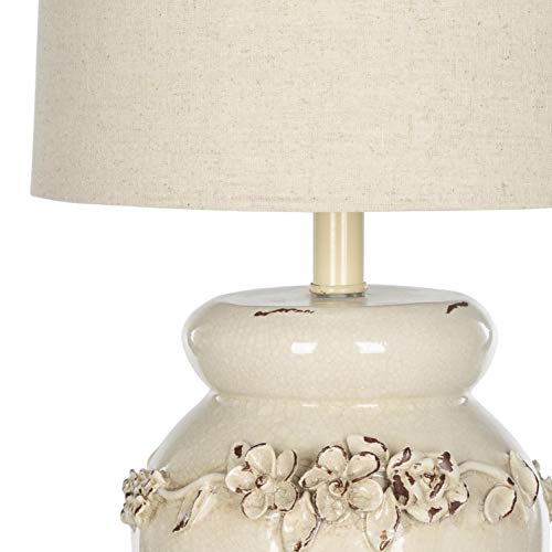 Safavieh Lighting Collection Marquesa Cream Vase 24-Inch Bedroom Living Room Home Office Desk Nightstand Table Lamp Set Of 2 (Led Bulbs Included) #TOP6