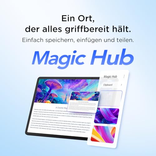 TCL TAB A1 Plus Tablet, 12,2" 2,4K 120Hz Immersive Display, 128 GB ROM, 6 GB RAM-Erweiterung, Google Gemini, AI-Toolbox, 8000-mAh-Akku, Schnellladung, Android 16