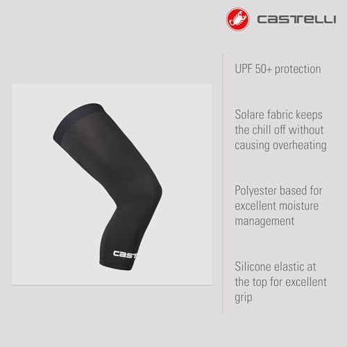 CASTELLI UPF 50 + Light Knee 2 Sleeves, UPF 50 Breathable Sleeve for Cycling, Road Biking & Gravel Riding, Men & Women2