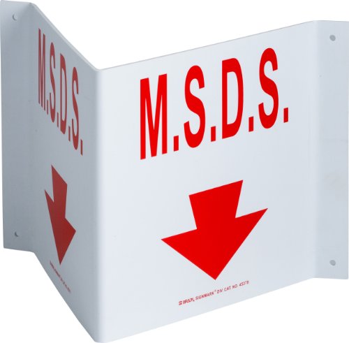 Panneau MSDS Brady 45378 en polystyrène rigide haute visibilité