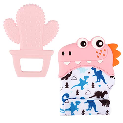 E-More mordedor bebes Baby dentición Manoplas, mordedores bebes BPA gratis Juguetes para la dentición para bebés, Protege Manos Bebés, Pain Relief Tranquilizadora de Edad