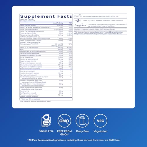 Pure Encapsulations UltraNutrient - Minerals & Multivitamins - Supports Liver & Heart Health* - Supplement for Antioxidants - with Vitamin C, CoQ10 & More - Gluten Free - 360 Capsules - Image 3