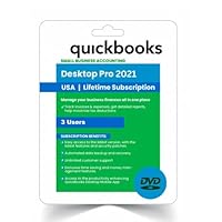 QB Desktop Pro 2021 | 3 Users | Physical DVD | Lifetime Version | PC Only, Not For Mac