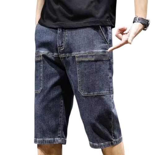Short cargo en jean pour homme en toile stretch de qualité supérieure