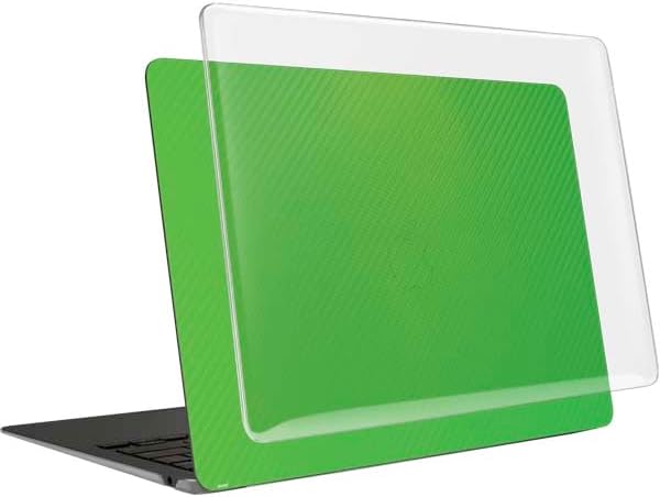 Skinit Laptop Case Plus Skin Compatible with MacBook Air 13in (2020) - Green Carbon Fiber Specialty Texture Material Design