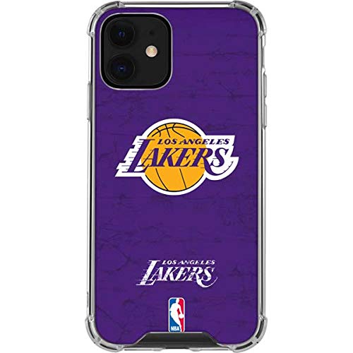 Skinit Clear Phone Case Compatible with iPhone 12 Mini - Officially Licensed NBA Los Angeles Lakers Purple Primary Logo Design