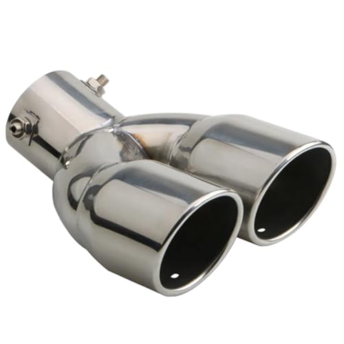 MOCNT Épaissi Acier Inoxydable Extrémités de Tuyau D'échappement Voiture Embout Silencieux Tuyau Echappement Tuyau de Queue D'extrémité Double Sortie...