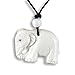Produktbild Island Piercings Halskette Kleiner Elefant aus Knochen Anhänger Handarbeit längenverstellbar PB356