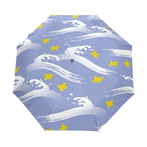 Parapluie pliant coupe-vent à ouverture automatique pour homme et femme