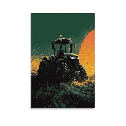Cuadros de tractor en lienzo 50x75cm poster para decoracion de salon