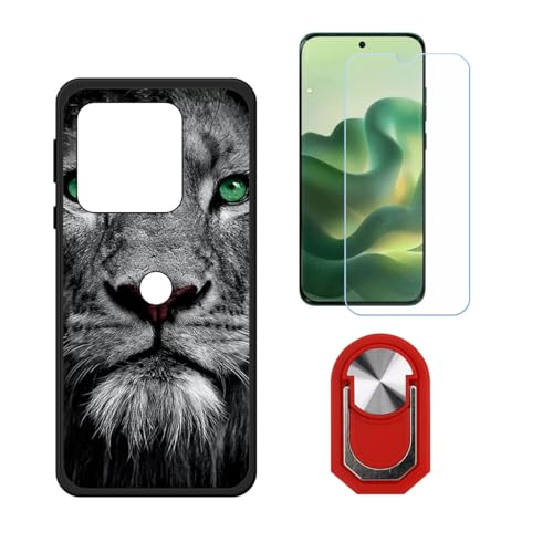 BMPNLSZ �K�p Motorola Edge 70 Fusion+�p+HD�����K���X�ɓK�����ėpTPU�P�[�X�A�V���J�Q���P�[�X�o���p�[�ی�o�b�N�P�[�X-�ɓK����9�d�x�X�N���C�u�h�~�X�N���[���v���e�N�^(6,8") + ���O���\�Ŕėp�I��360�x��]