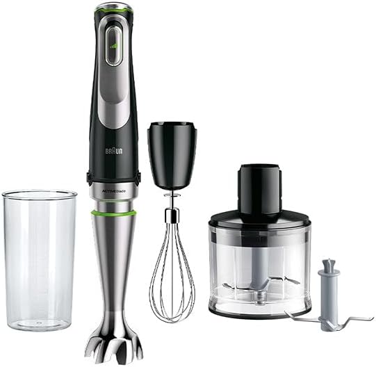 Braun MultiQuick 9 Hand Blender, Hand Mixer, XL Food Processor, Active PowerDrive Technology, Chopper 500ml, 600 ml BPA-Free Beaker with Lid, 1200W, MQ 9135XI, Black