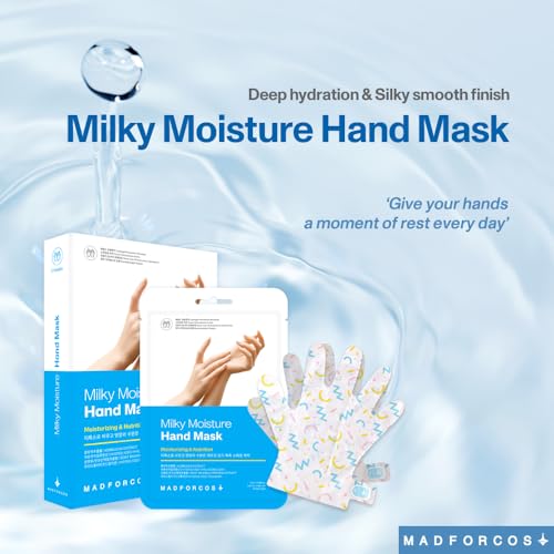 Moisturizing Hand Mask Gloves for Dry, Cracked Hands – Deep Hydrating Spa Treatment with Goat Milk, Kombucha & Collagen – 5 Pairs - Image 3