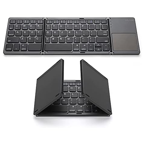 Teclado Plegable BT Irishom con Panel Táctil Cover